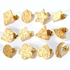 Stainless Steel Geometric Embossed Earring Piece Jewelry Accessories For Earrings Making With Electroplating And 18K Gold Plating