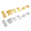 Stainless Steel Geometric Embossed Electroplated Earrings For Diy Making