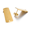 Stainless Steel Geometric Embossed Electroplated Earrings For Diy Making