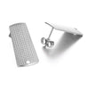 Stainless Steel Geometric Embossed Electroplated Earrings For Diy Making