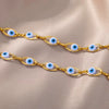 Stainless Steel Geometric Enamel Devil's Eye Clavicle Chain Necklace Electroplated Jewelry