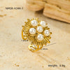 Stainless Steel Geometric Exaggerated And Versatile Asymmetrical Ring Plated With 18K Gold