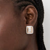 Stainless Steel Geometric Exaggerated Earrings And Retro Ring Jewelry With Electroplating