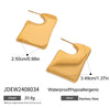 Stainless Steel Geometric Exaggerated Earrings Electroplated For Women