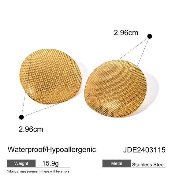 Stainless Steel Geometric Exaggerated Electroplated Women's Earrings