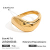 Stainless Steel Geometric Exaggerated Ring With Electroplating For Women