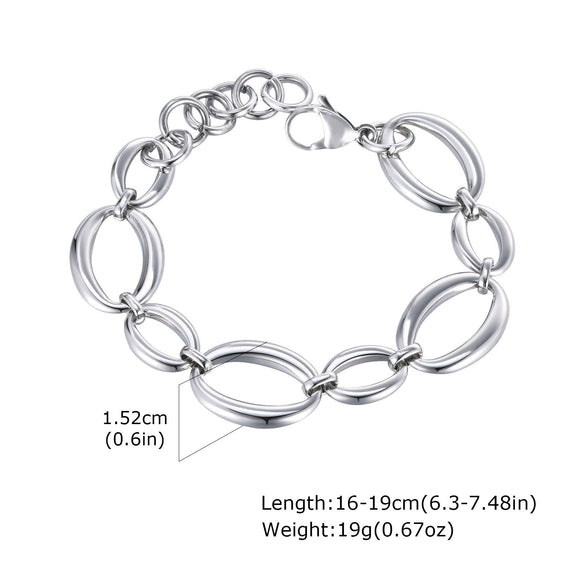 Stainless Steel Geometric Fashion Bracelet Necklace For Women