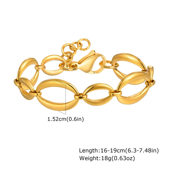 Stainless Steel Geometric Fashion Bracelet Necklace For Women