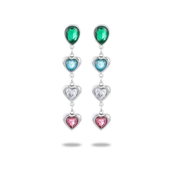 Stainless Steel Geometric Fashion Earrings For Women With Electroplating Design