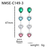 Stainless Steel Geometric Fashion Earrings For Women With Electroplating Design