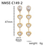 Stainless Steel Geometric Fashion Earrings For Women With Electroplating Design