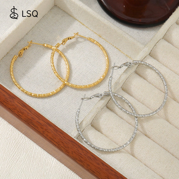Stainless Steel Geometric Fashion Earrings With Electroplating Treatment