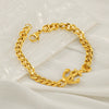 Stainless Steel Geometric Fashion Electroplated Women's Cuban Chain Bracelet