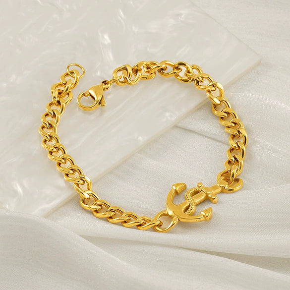 Stainless Steel Geometric Fashion Electroplated Women's Cuban Chain Bracelet