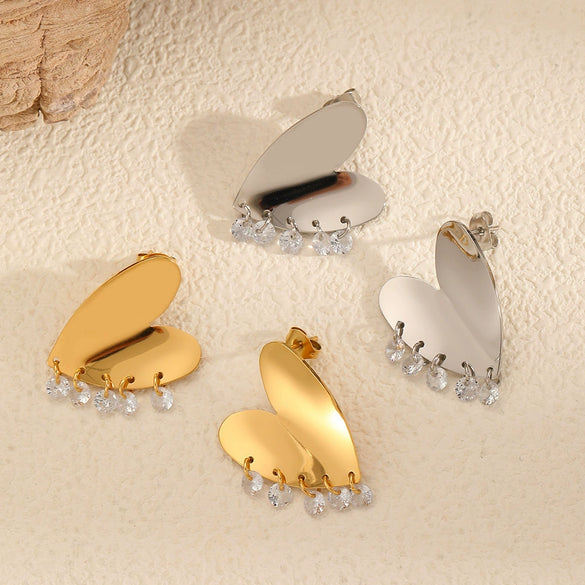 Stainless Steel Geometric Fashion Electroplated Women's Earrings