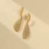 Stainless Steel Geometric Fashion Exaggerated Electroplated Frosted Fold Texture Earrings For Women