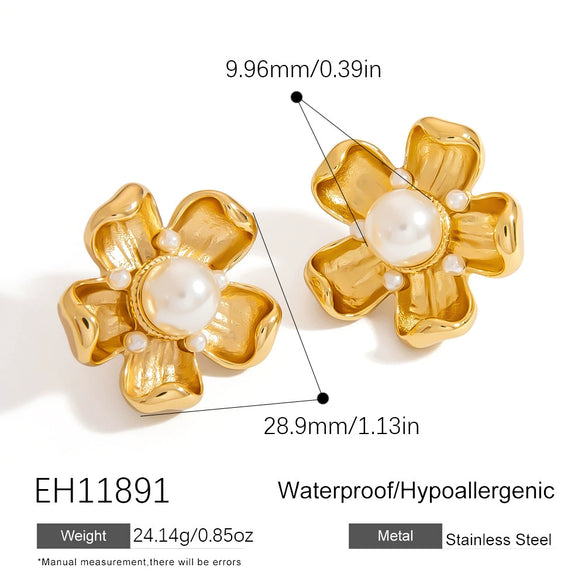 Stainless Steel Geometric Fashion Minimalist Electroplated Earrings