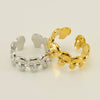 Stainless Steel Geometric Fashion Opening Adjustable Ring For Women