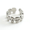 Stainless Steel Geometric Fashion Opening Adjustable Ring For Women