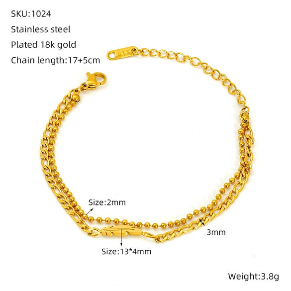 Stainless Steel Geometric Feather Design Electroplated Clavicle Chain For Women And Unisex