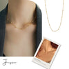 Stainless Steel Geometric Fine Bead Chain Necklace For Women Electroplated Minimalist Fashion Stacked Collar Jewelry