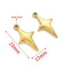 Stainless Steel Geometric Fish Pattern Jewelry Supplies For Diy Bracelet Necklace Pendant Earrings With Electroplating
