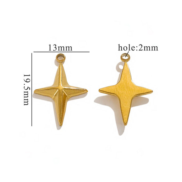 Stainless Steel Geometric Fish Pattern Jewelry Supplies For Diy Bracelet Necklace Pendant Earrings With Electroplating