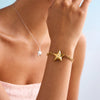 Stainless Steel Geometric Fivepointed Star Electroplated Women's Bracelet Jewelry