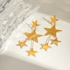 Stainless Steel Geometric Fivepointed Star Tassel Earrings Electroplated For Women Light Luxury Niche Design