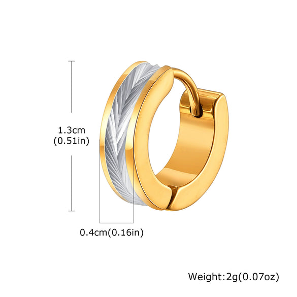 Stainless Steel Geometric Flower Earrings Electroplated Unisex Jewelry