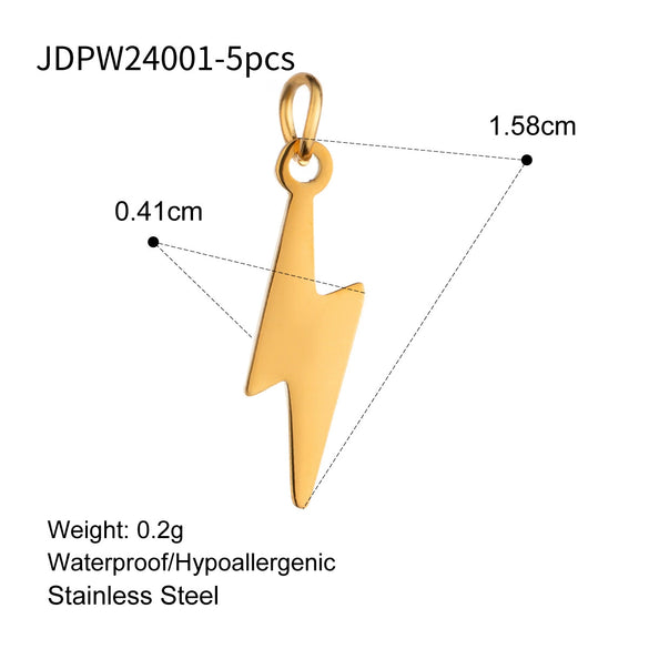 Stainless Steel Geometric Fourleaf Clover Star Jewelry Accessories Pendant Necklace With Electroplating