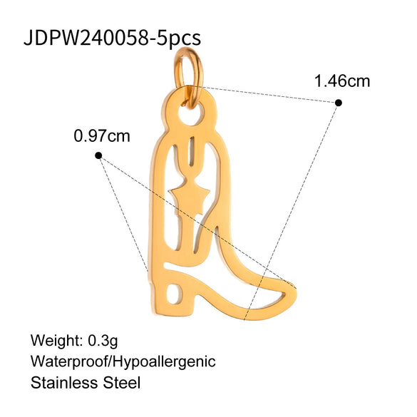 Stainless Steel Geometric Fourleaf Clover Star Jewelry Accessories Pendant Necklace With Electroplating