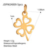 Stainless Steel Geometric Fourleaf Clover Star Jewelry Accessories Pendant Necklace With Electroplating