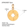 Stainless Steel Geometric Fourleaf Clover Star Jewelry Accessories Pendant Necklace With Electroplating