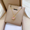 Stainless Steel Geometric Full Diamond Necklace For Women And Men