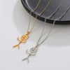Stainless Steel Geometric Funny Doodle Unisex Necklace