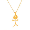 Stainless Steel Geometric Funny Doodle Unisex Necklace