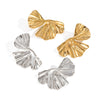 Stainless Steel Geometric Ginkgo Leaf Earrings Electroplated Casual Niche Fashion Jewelry
