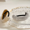 Stainless Steel Geometric Hair Ring Headwear With Diamondencrusted And Electroplating Treatment