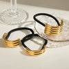 Stainless Steel Geometric Hair Rope And Hair Ring Hair Accessories With Electroplating Treatment