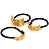 Stainless Steel Geometric Hair Rope And Hair Ring Hair Accessories With Electroplating Treatment