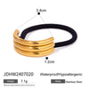 Stainless Steel Geometric Hair Rope And Hair Ring Hair Accessories With Electroplating Treatment