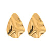 Stainless Steel Geometric Hammer Irregular Electroplated Women's Earrings