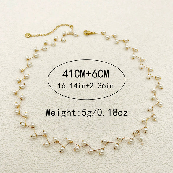 Stainless Steel Geometric Handmade Clavicle Chain Bracelet Accessories With Electroplating