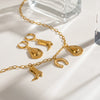 Stainless Steel Geometric Hat Boots Pendant Earrings Electroplated Original Design Jewelry For Women