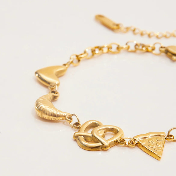 Stainless Steel Geometric Heart Bracelet Electroplated Women's Jewelry