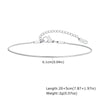 Stainless Steel Geometric Heart Flat Cross Snake Chain Anklet For Girls