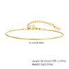 Stainless Steel Geometric Heart Flat Cross Snake Chain Anklet For Girls