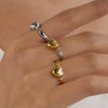 Stainless Steel Geometric Heart Ring Minimalist Style Electroplating Jewelry Unisex