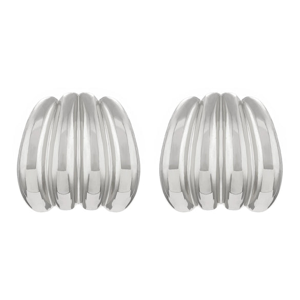 Stainless Steel Geometric Heart Shape Electroplated Women's Earrings Stud